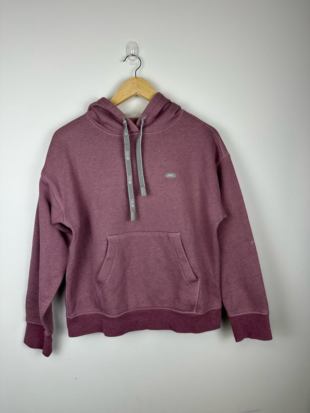 FIGS Off-Shift Pink Sherpa Hoodie Sweatshirt Women’s Sz S